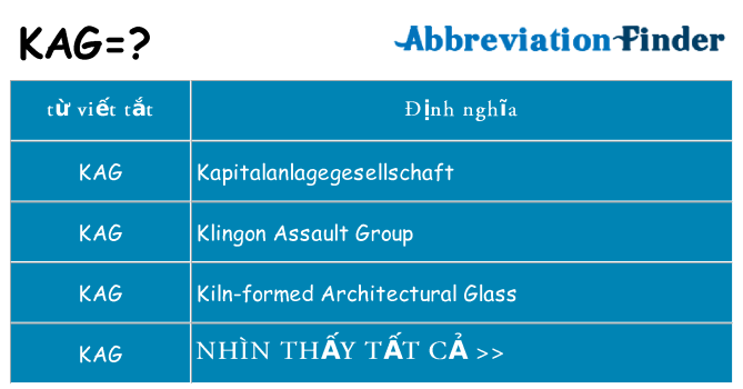 kag hiện những gì đứng cho