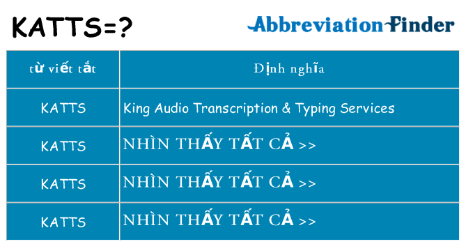 katts hiện những gì đứng cho
