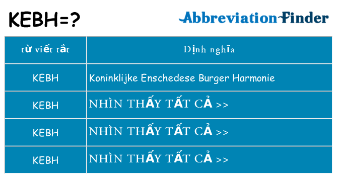 kebh hiện những gì đứng cho