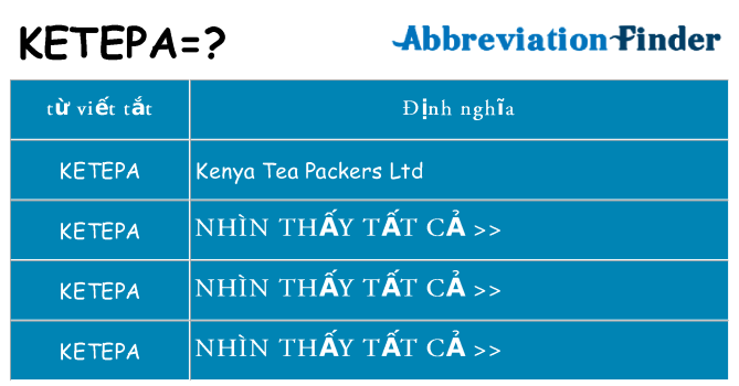 ketepa hiện những gì đứng cho