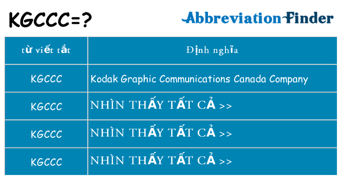 kgccc hiện những gì đứng cho