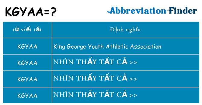 kgyaa hiện những gì đứng cho