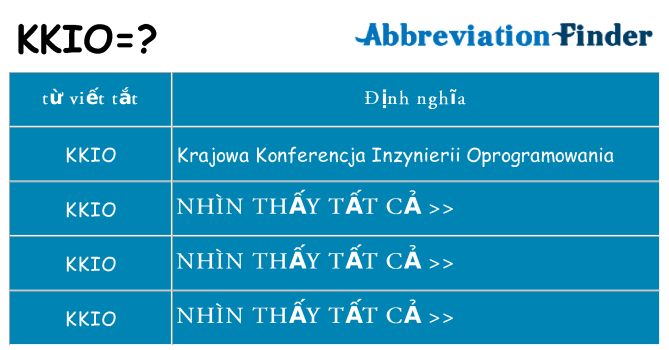 kkio hiện những gì đứng cho