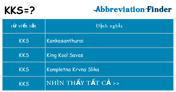 kks hiện những gì đứng cho