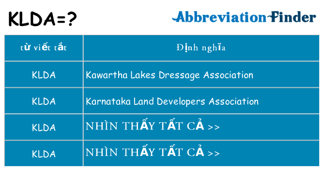 klda hiện những gì đứng cho