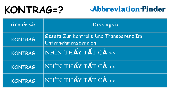 kontrag hiện những gì đứng cho