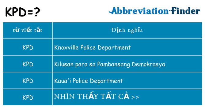 kpd hiện những gì đứng cho