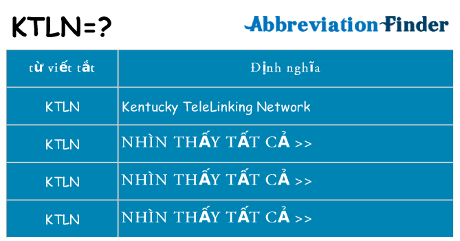 ktln hiện những gì đứng cho
