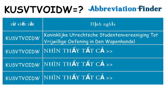 kusvtvoidw hiện những gì đứng cho