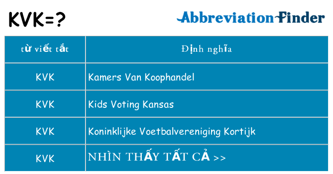 kvk hiện những gì đứng cho