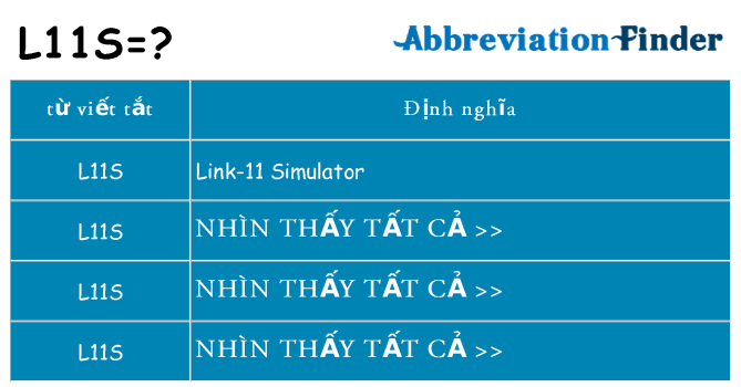 l11s hiện những gì đứng cho