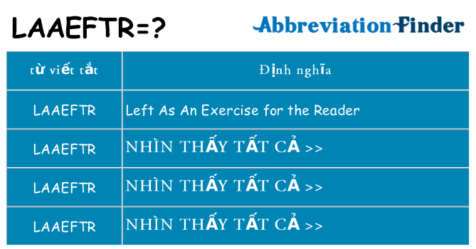 laaeftr hiện những gì đứng cho