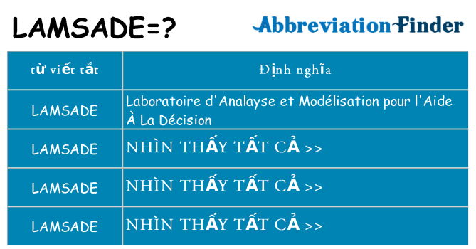 lamsade hiện những gì đứng cho