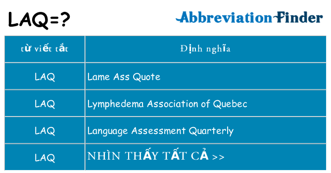 laq hiện những gì đứng cho
