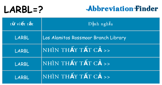 larbl hiện những gì đứng cho