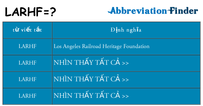 larhf hiện những gì đứng cho