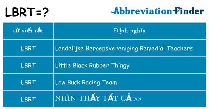 lbrt hiện những gì đứng cho
