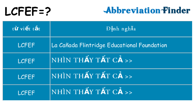 lcfef hiện những gì đứng cho