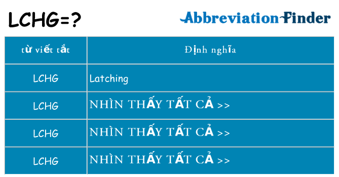 lchg hiện những gì đứng cho