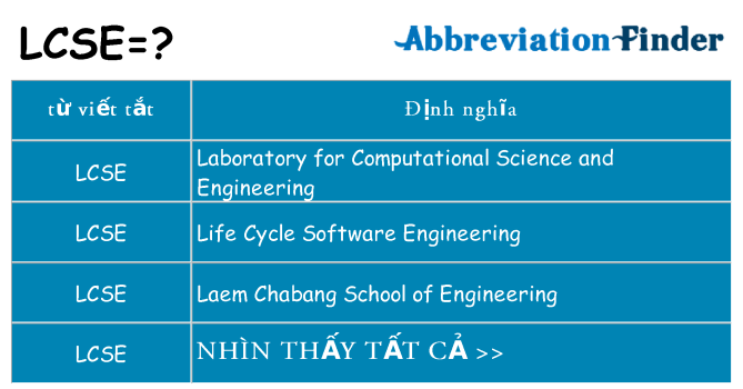 lcse hiện những gì đứng cho