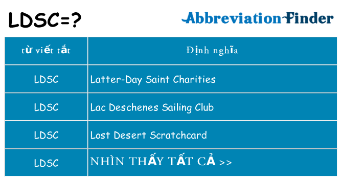 ldsc hiện những gì đứng cho