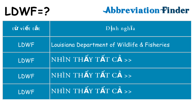 ldwf hiện những gì đứng cho
