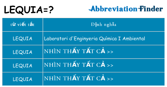 lequia hiện những gì đứng cho