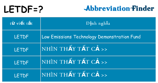 letdf hiện những gì đứng cho