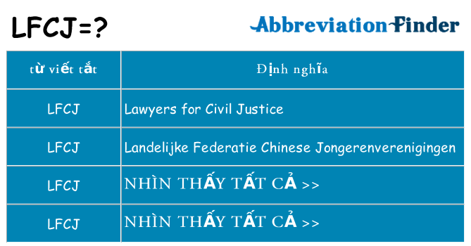lfcj hiện những gì đứng cho
