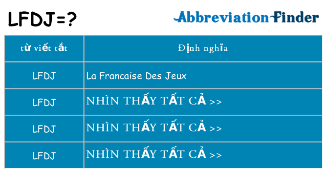 lfdj hiện những gì đứng cho