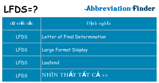 lfds hiện những gì đứng cho