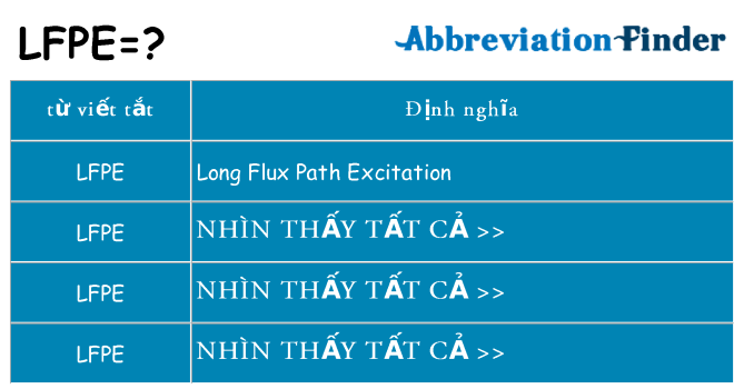 lfpe hiện những gì đứng cho