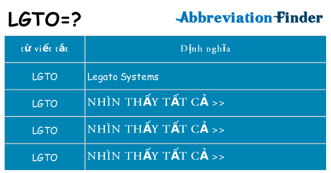 lgto hiện những gì đứng cho