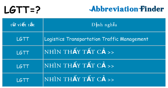 lgtt hiện những gì đứng cho
