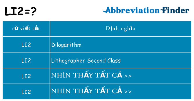 li2 hiện những gì đứng cho