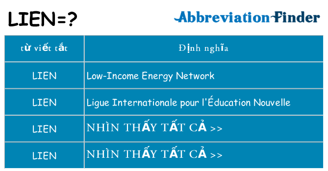 lien hiện những gì đứng cho