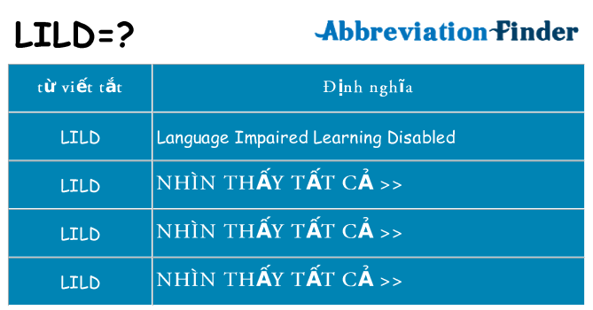 lild hiện những gì đứng cho