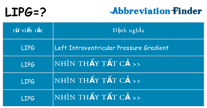 lipg hiện những gì đứng cho