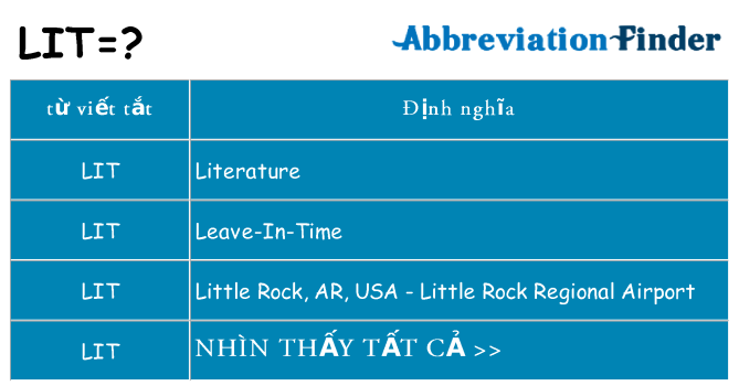 lit hiện những gì đứng cho