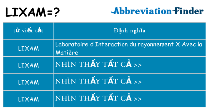 lixam hiện những gì đứng cho