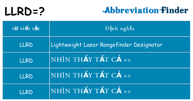 llrd hiện những gì đứng cho