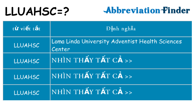 lluahsc hiện những gì đứng cho