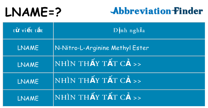 lname hiện những gì đứng cho