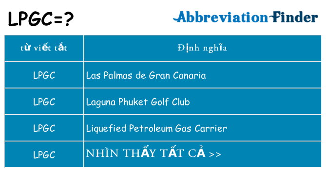 lpgc hiện những gì đứng cho