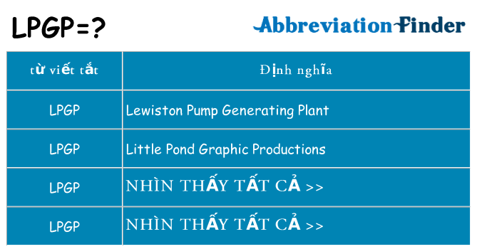 lpgp hiện những gì đứng cho