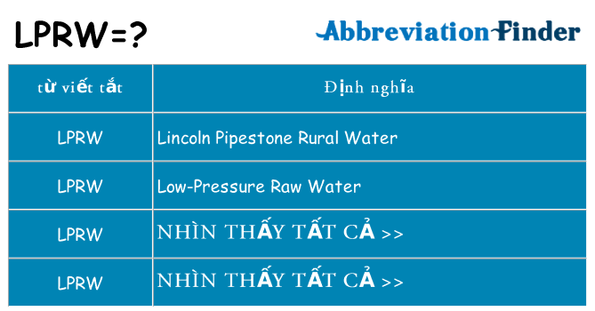 lprw hiện những gì đứng cho