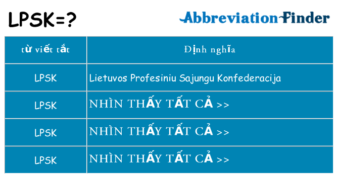 lpsk hiện những gì đứng cho