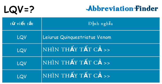 lqv hiện những gì đứng cho