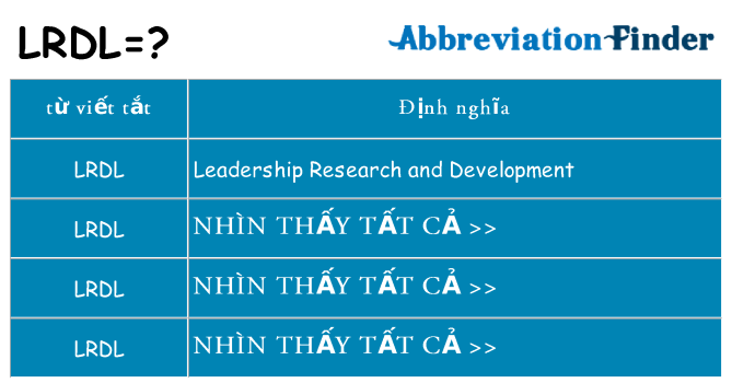 lrdl hiện những gì đứng cho