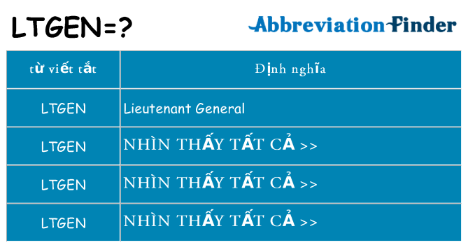 ltgen hiện những gì đứng cho